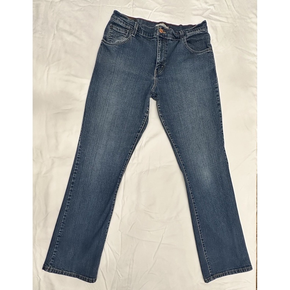 Levis 550 Relaxed Bootcut Jeans Womens Size 12 L Blue Denim Medium Wash Stretch